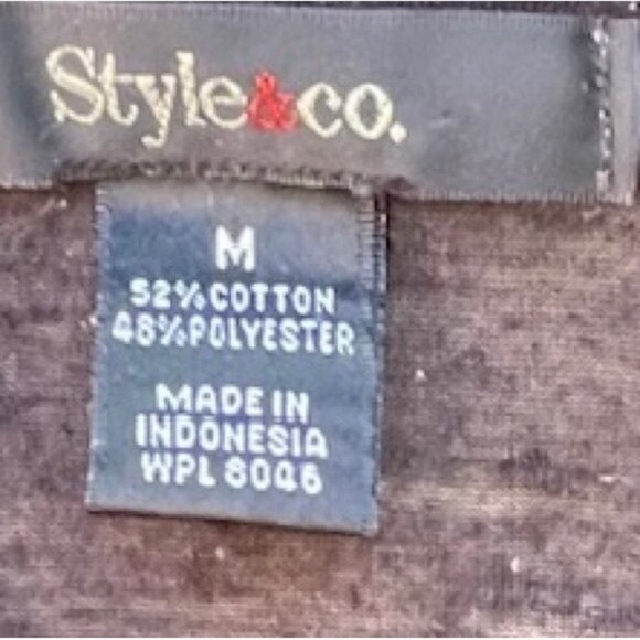 Style & Co Black Sheer T-shirt Sz Med - Picture 4 of 7